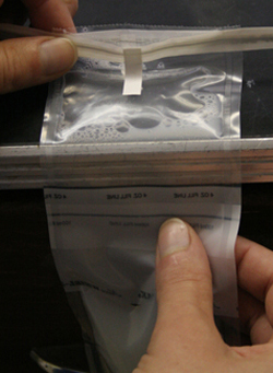 close up of air being expressed