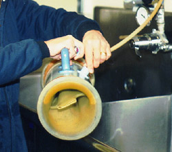 filling the av with water (44-50&deg;C )